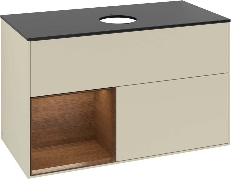 Villeroy & Boch Waschtischunterschrank Finion FA12G 1000 mm Glossy White Lacquer mit Beleuchtung