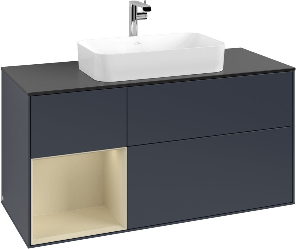 Villeroy & Boch Finion Waschtischunterschrank 1200 mm Glossy White Lacquer mit LED-Beleuchtung