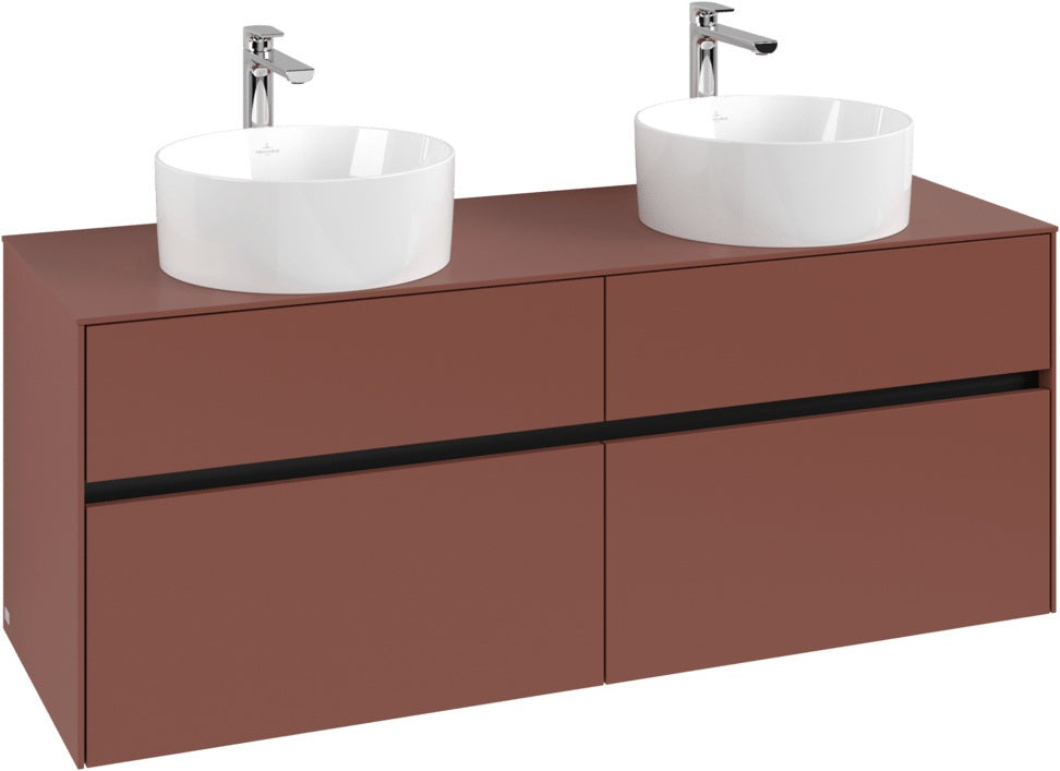 Villeroy & Boch Waschtischunterschrank Collaro C048 B0 1400 mm White Oak mit Beleuchtung und SoftClosing