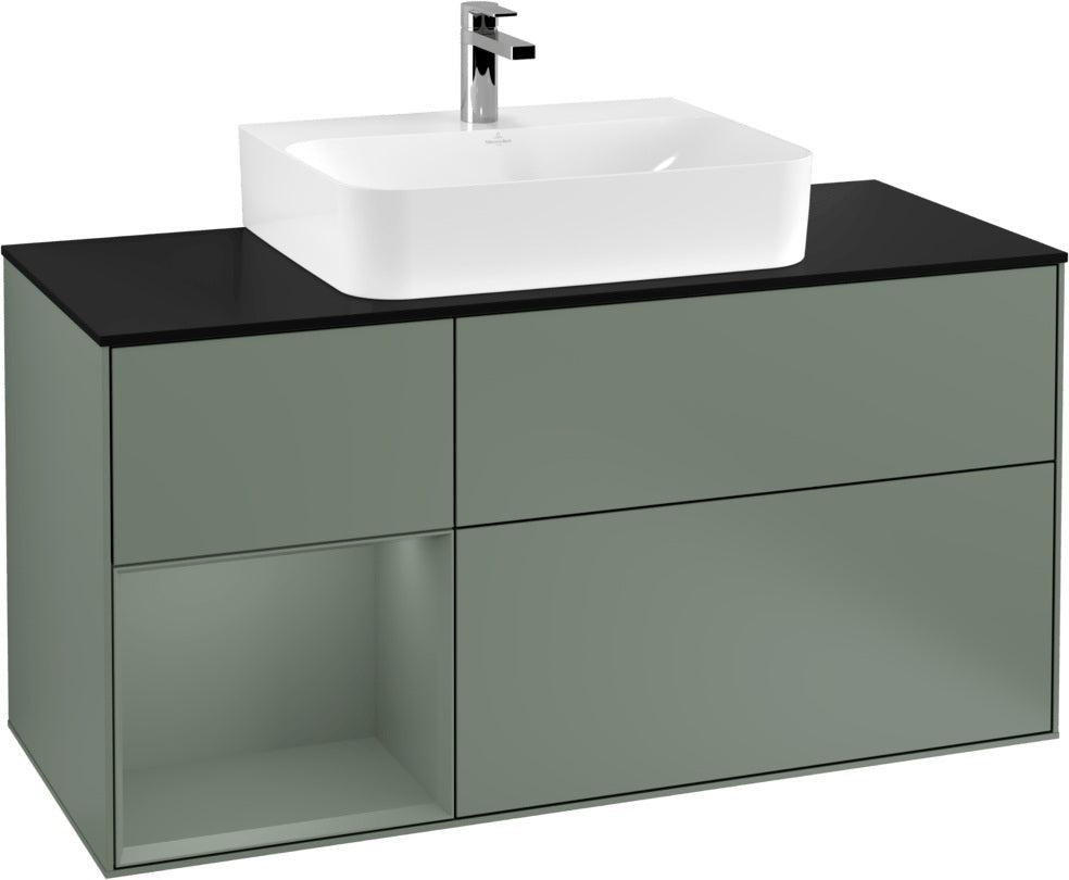 Villeroy & Boch Finion Waschbeckenunterschrank 1200 mm Glossy White mit Beleuchtung