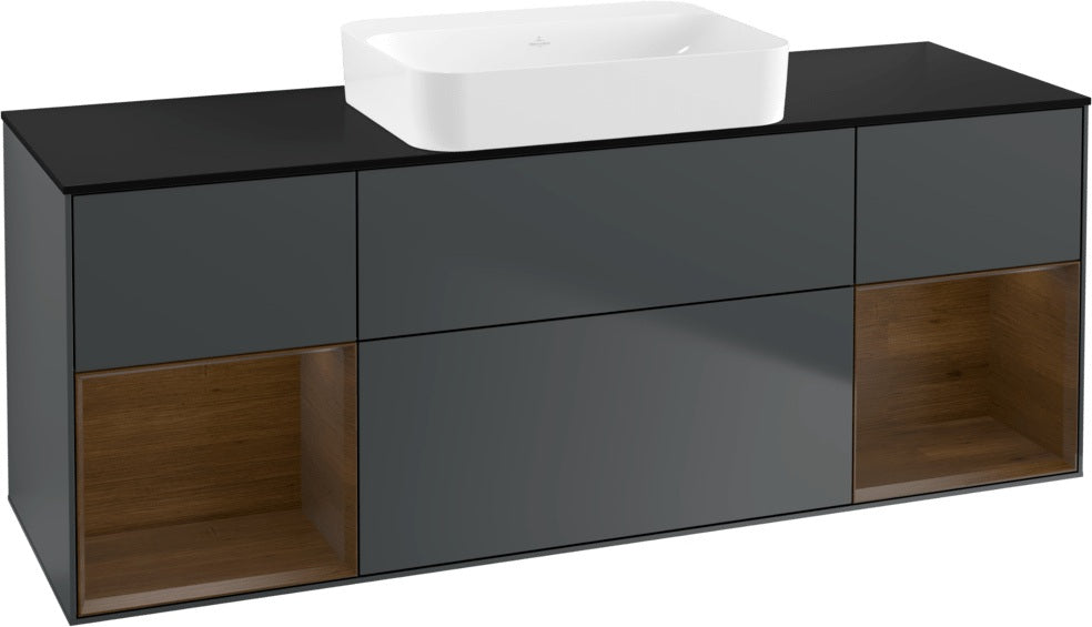 Villeroy & Boch Finion Waschbeckenunterschrank 1600 mm Glossy White Lacquer mit Beleuchtung