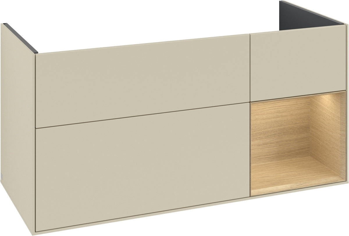 Villeroy & Boch Finion Waschbeckenunterschrank Glossy White Lacquer 1196 mm mit LED-Beleuchtung