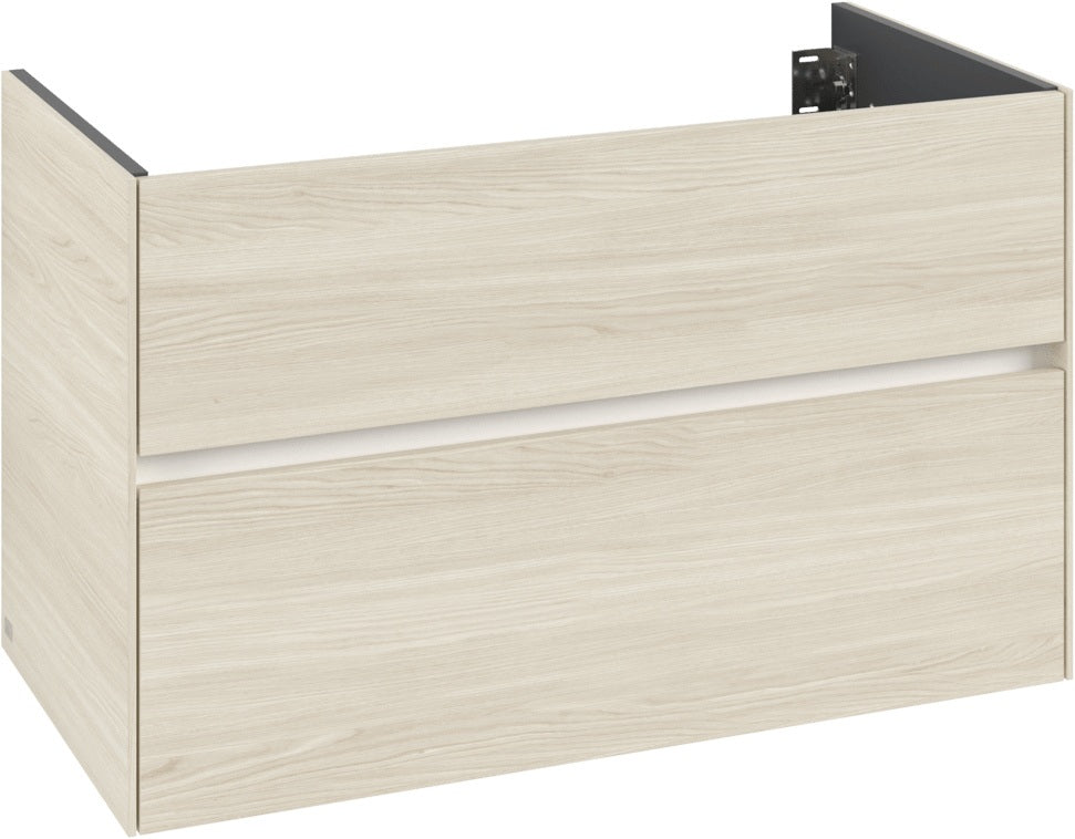 Villeroy & Boch Waschbeckenunterschrank Collaro C13900 in White Oak – 996 mm, 2 Auszüge, SoftClosing