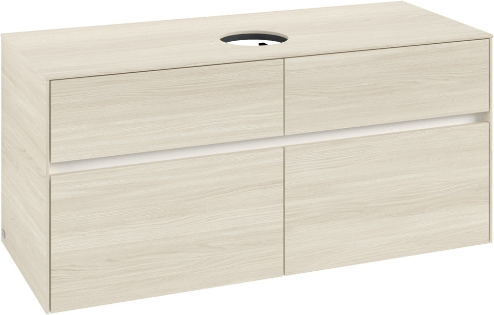 Villeroy & Boch Waschtischunterschrank Collaro C041 White Oak 1200 mm mit 4 Auszügen