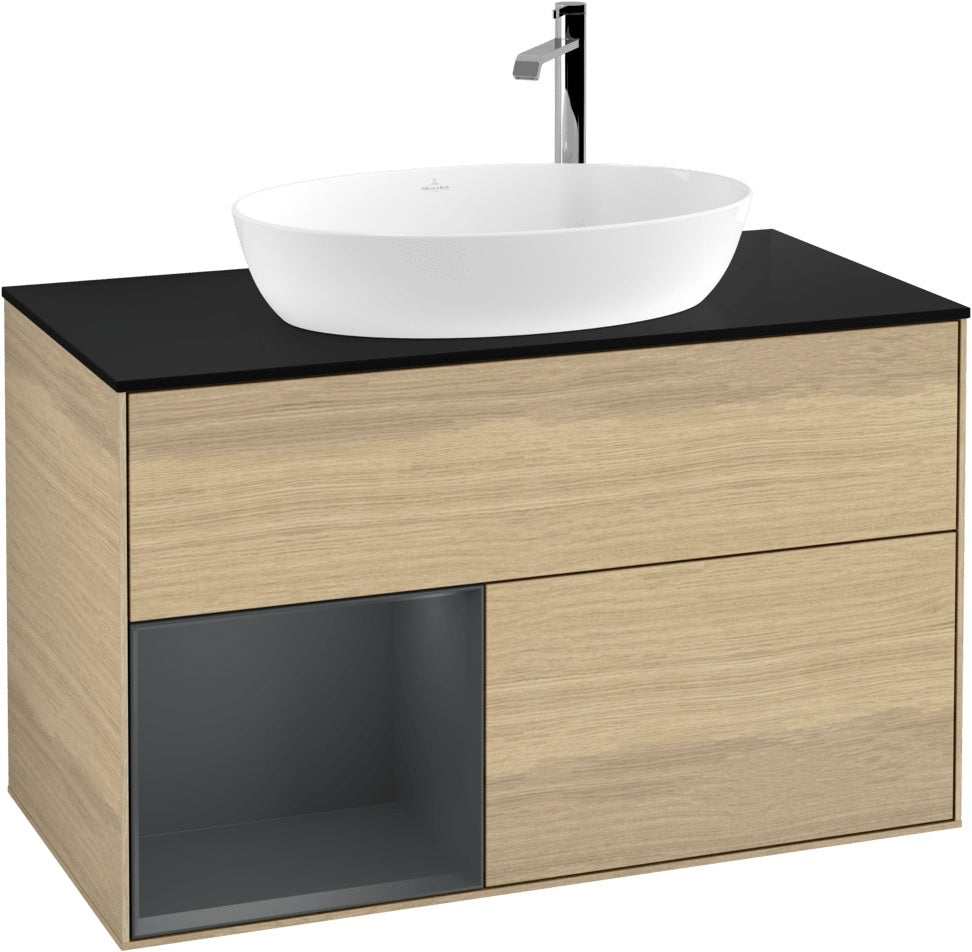 Villeroy & Boch Finion Waschbeckenunterschrank G892G 1000 mm Glossy White Lacquer mit Beleuchtung