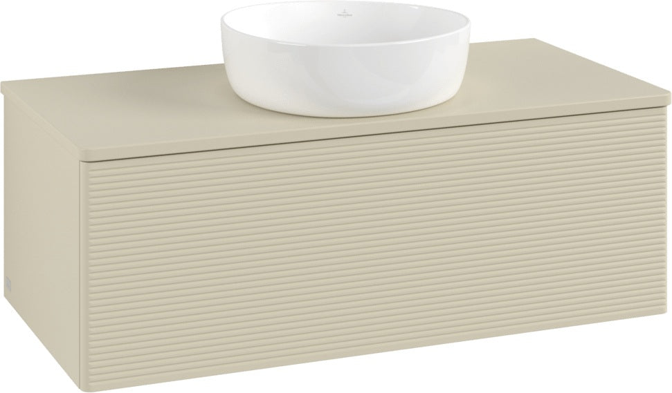 Villeroy & Boch Antao Waschbeckenunterschrank L31150 1000 mm Anthrazit mit LED-Auszugsbeleuchtung