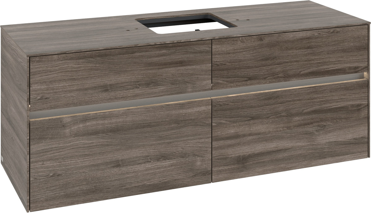 Villeroy & Boch Waschtischunterschrank Collaro C131 B0 1400 mm Stone Oak mit Beleuchtung & SoftClosing