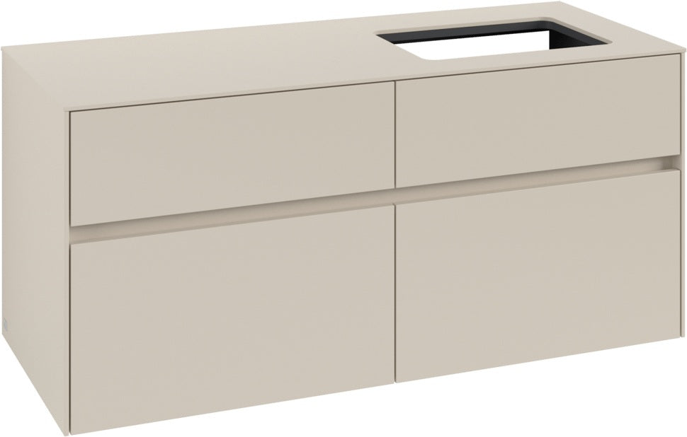 Villeroy & Boch Waschtischunterschrank Collaro C114 B0 1200 mm Cashmere Grey mit Beleuchtung