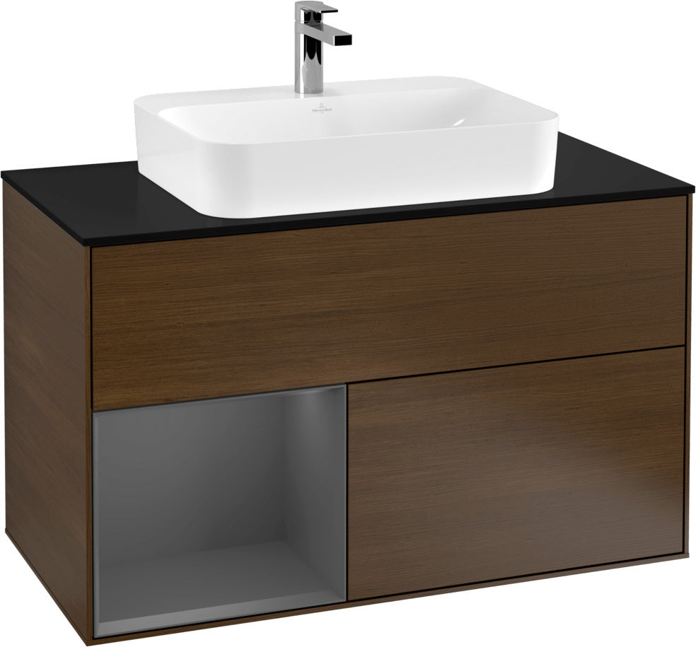 Villeroy & Boch Finion Waschtischunterschrank 1000 mm Glossy White Lacquer mit LED-Beleuchtung