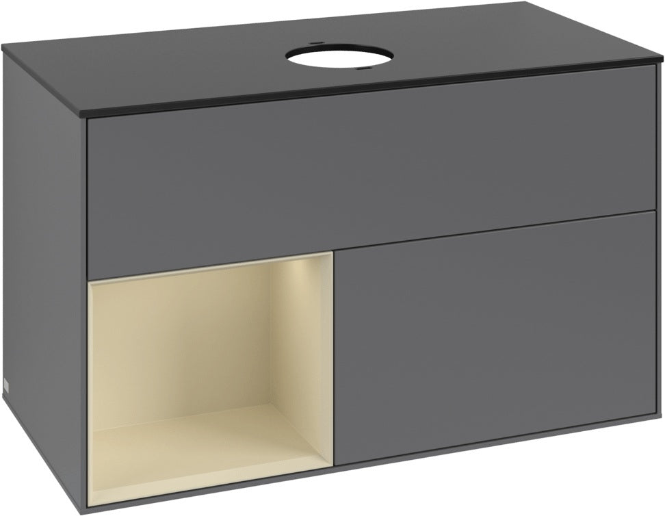 Villeroy & Boch Waschtischunterschrank Finion FA12G 1000 mm Glossy White Lacquer mit Beleuchtung