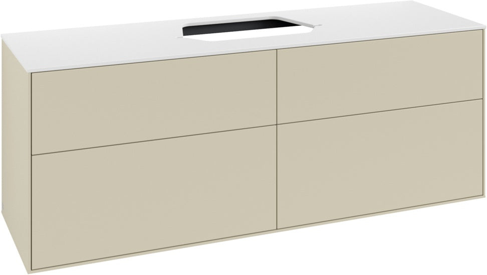 Villeroy & Boch Finion Waschbeckenunterschrank 1600 mm Glossy White Lacquer mit LED-Beleuchtung
