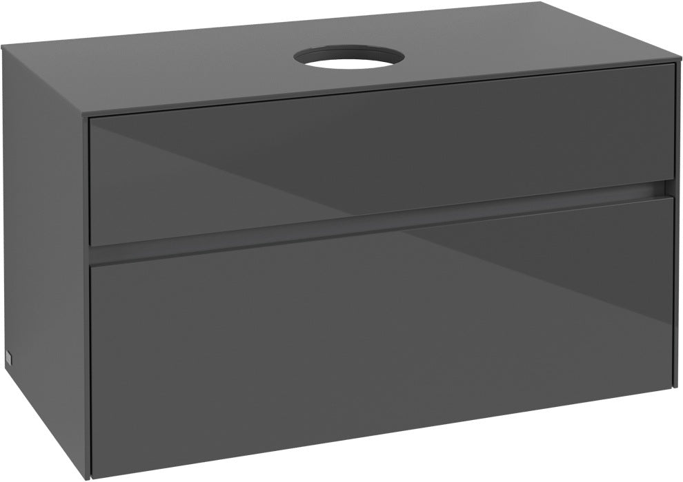 Villeroy & Boch Waschbeckenunterschrank Collaro C038 Glossy Grey 1000 mm mit SoftClosing