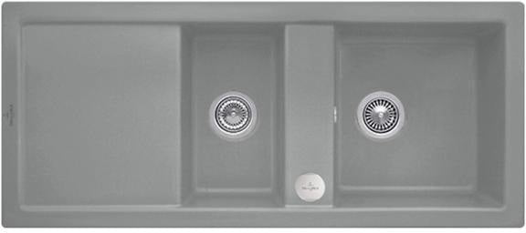 Villeroy & Boch Spüle SUBWAY 80 snow white 1160x510mm CeramicPlus Doppelbecken reversibel