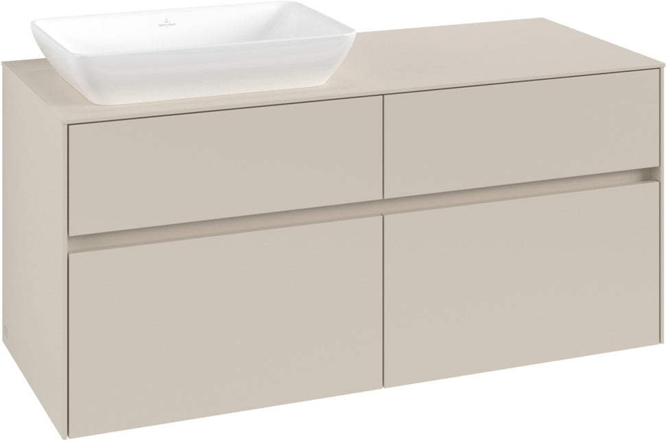 Villeroy & Boch Waschtischunterschrank Collaro C113 B0 1200 mm Cashmere Grey mit Beleuchtung