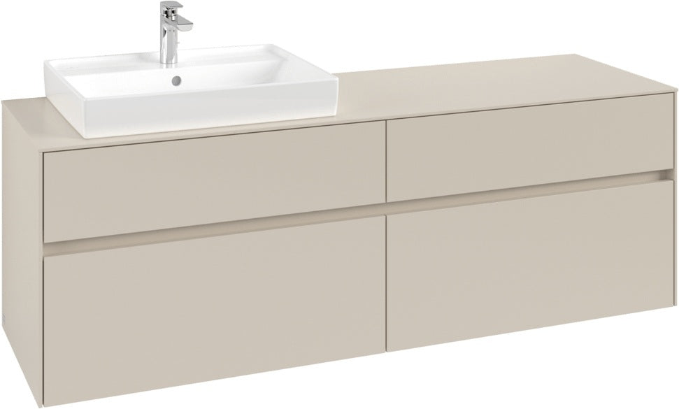 Villeroy & Boch Waschtischunterschrank Collaro C022 1600 mm Cashmere Grey mit 4 Auszügen