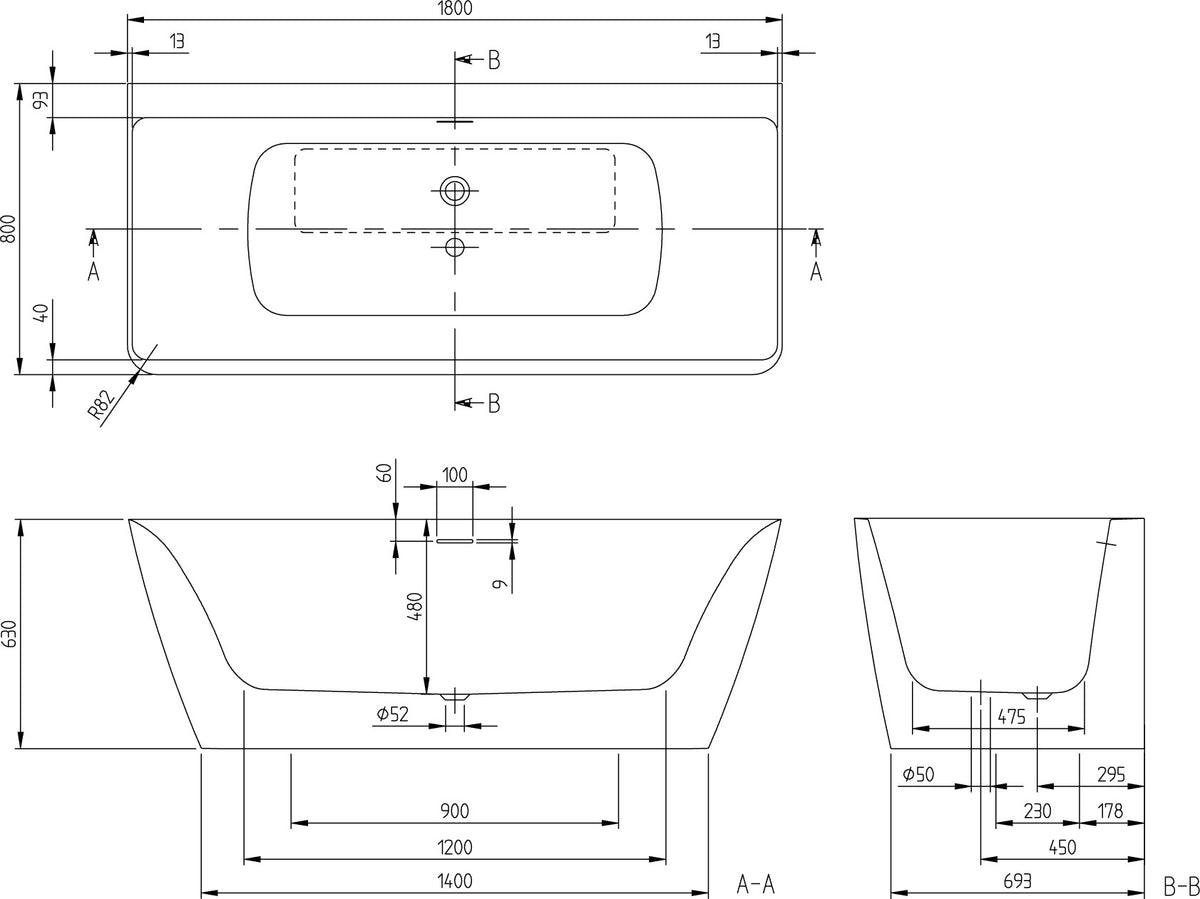 Villeroy & Boch Subway 3.0 Vorwand-Badewanne 1800x800 mm Quaryl Weiß Alpin mit Schürze