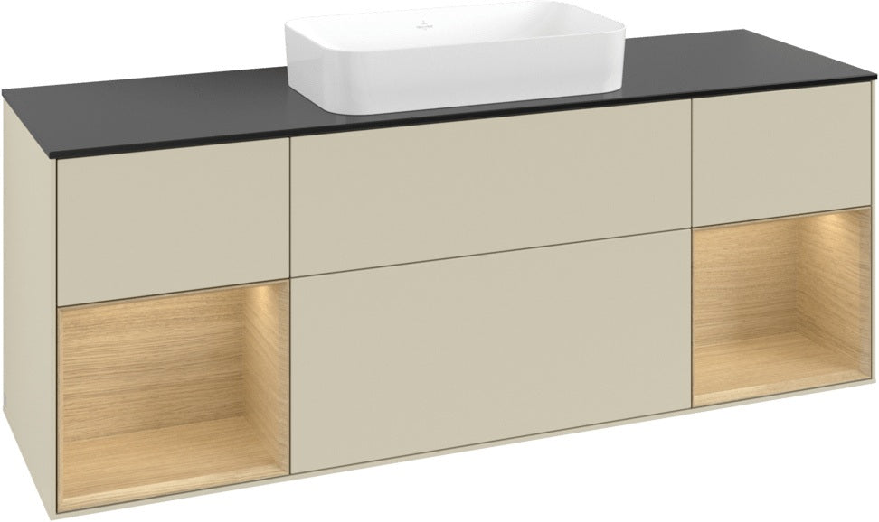 Villeroy & Boch Finion Waschtischunterschrank 1600 mm Glossy White Lacquer mit Beleuchtung