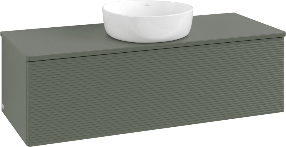 Villeroy & Boch Antao Waschtischunterschrank 1200 mm Leaf Green Matt Lack mit Auszug