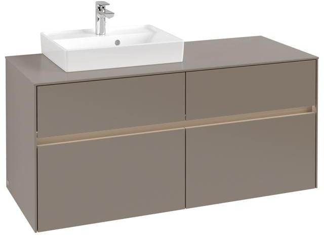 Villeroy & Boch Collaro Waschtischunterschrank 1200 mm mit LED-Beleuchtung und 4 Auszügen – White Wood