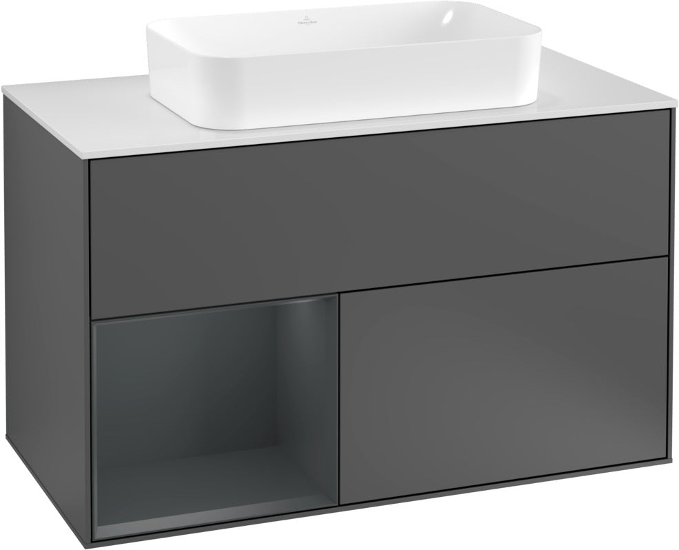 Villeroy & Boch Waschtischunterschrank Finion G241GF Glossy White Lacquer 1000 mm mit Beleuchtung