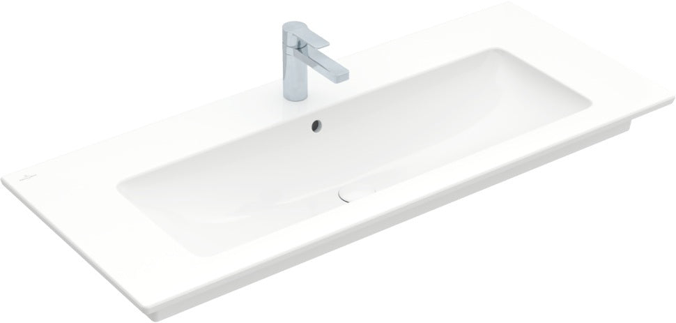 Villeroy & Boch Schrankwaschtisch Venticello 1200 mm Weiß Alpin – Rechteck, Wandmontage, mit Überlauf