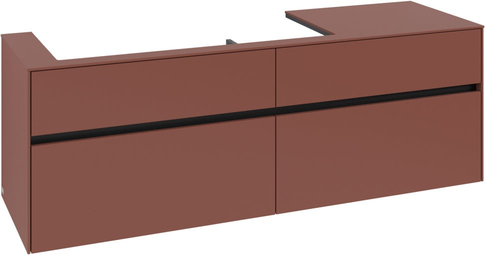 Villeroy & Boch Waschtischunterschrank Collaro C029 B0 1600 mm White Oak mit Beleuchtung