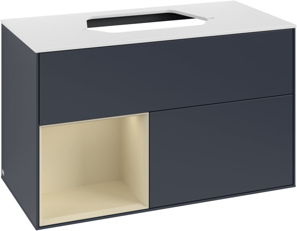 Villeroy & Boch Finion Waschtischunterschrank 1000 mm White Matt Lacquer mit LED-Beleuchtung