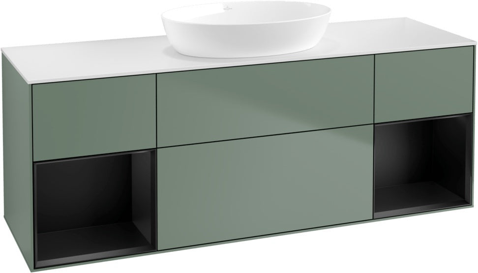 Villeroy & Boch Finion Waschtischunterschrank GD01GF 1600 mm Glossy White Lacquer mit Beleuchtung