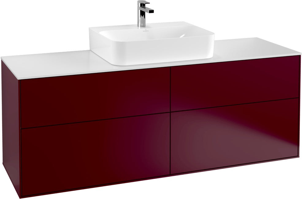 Villeroy & Boch Finion Waschtischunterschrank 1600 mm Anthrazit Matt mit Beleuchtung