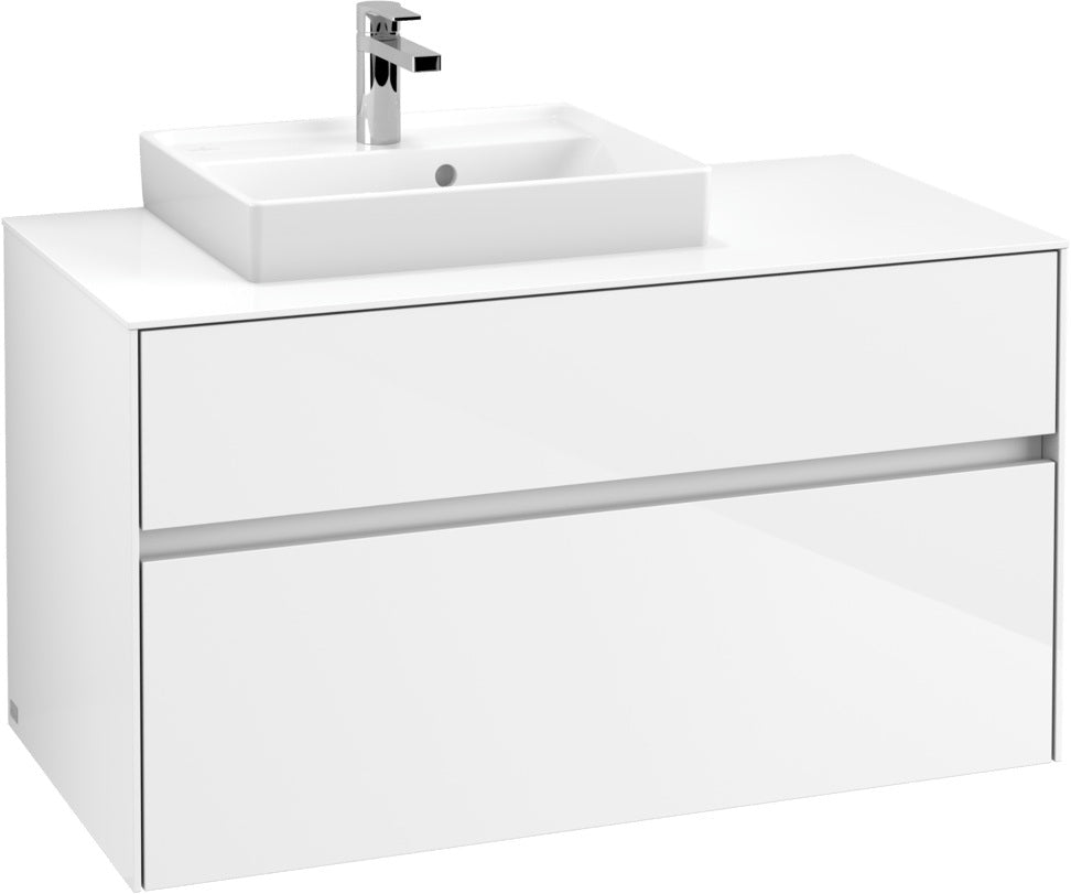 Villeroy & Boch Collaro Waschtischunterschrank 1000 mm Glossy White mit SoftClosing