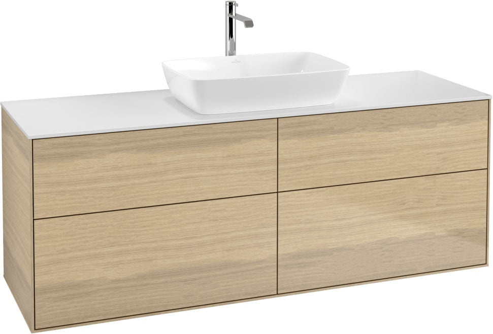 Villeroy & Boch Finion Waschbeckenunterschrank 1600 mm Glossy White Lacquer mit Beleuchtung
