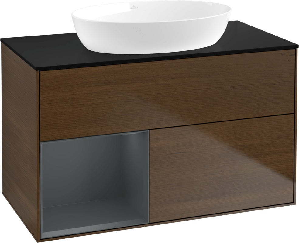 Villeroy & Boch Waschtischunterschrank Finion FA12G 1000 mm Glossy White Lacquer mit Beleuchtung