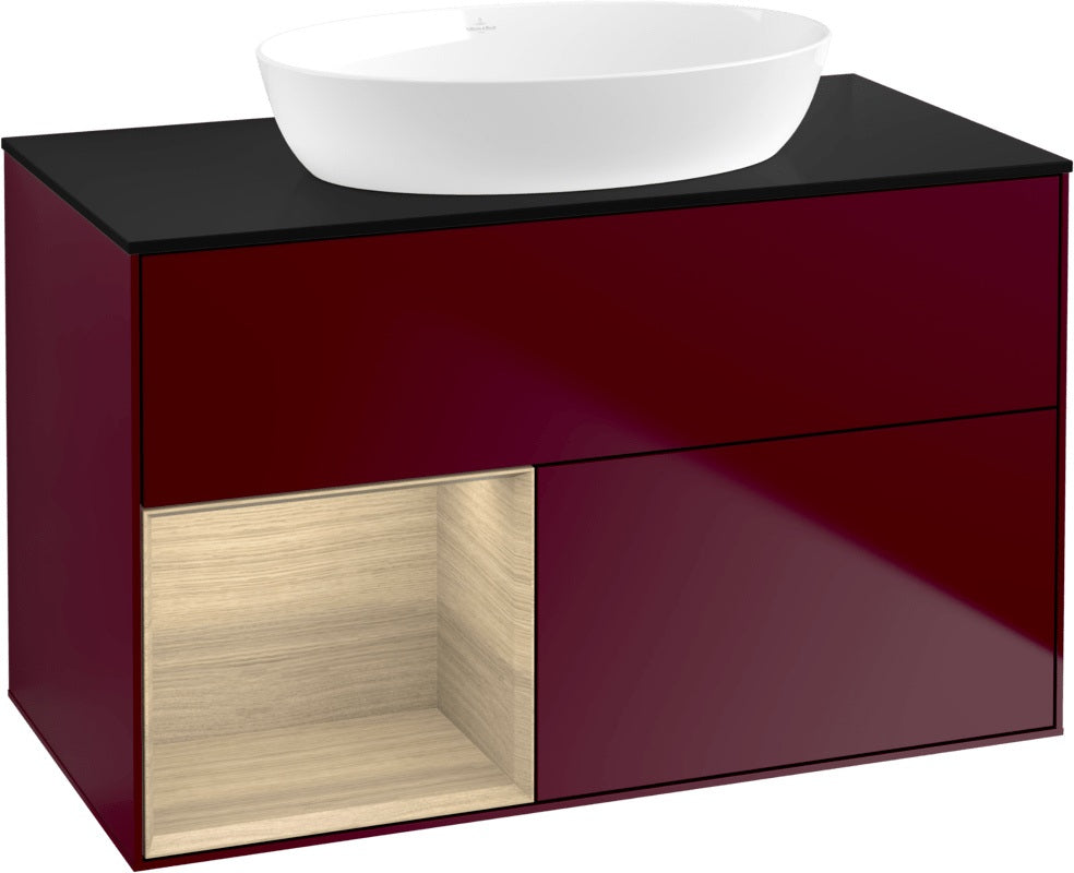 Villeroy & Boch Waschtischunterschrank Finion FA12G 1000 mm Glossy White Lacquer mit Beleuchtung