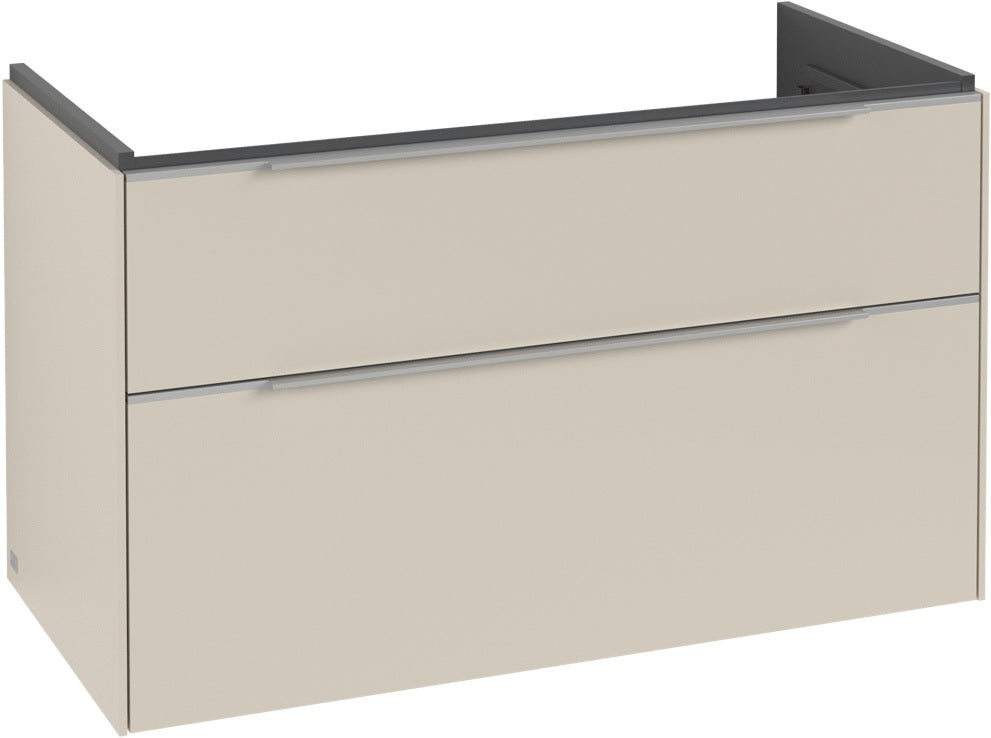 Villeroy & Boch Subway 3.0 Waschtischunterschrank C570L0 Brilliant White mit LED-Beleuchtung und SoftClosing