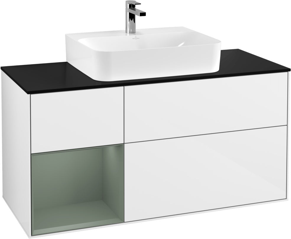 Villeroy & Boch Finion Waschbeckenunterschrank 1200 mm Glossy White mit Beleuchtung