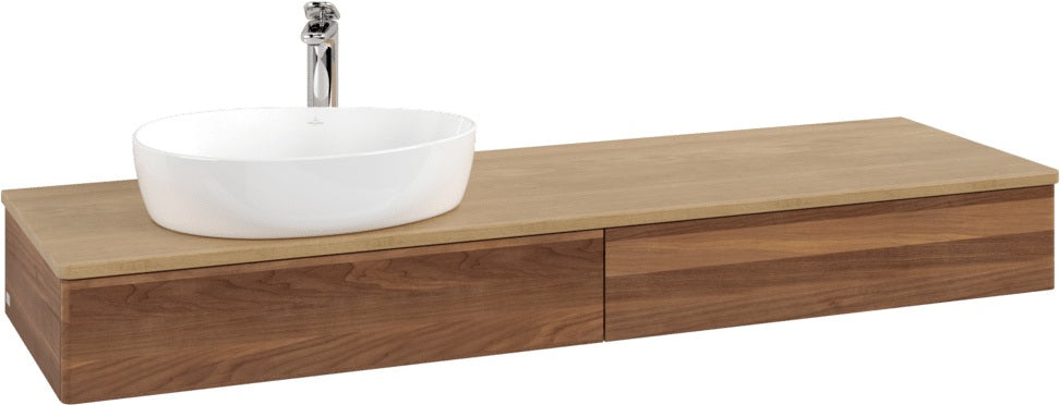 Villeroy & Boch Waschbeckenunterschrank Antao K15051 1600 mm Warm Walnut mit 2 Auszügen