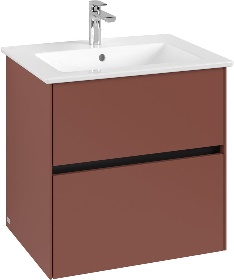 Villeroy & Boch Waschbeckenunterschrank Collaro C143 White Oak 611 mm eckig mit SoftClosing