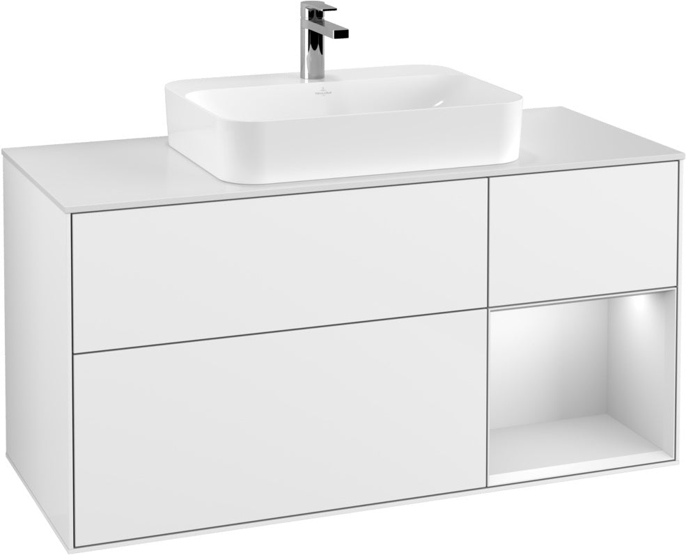 Villeroy & Boch Waschtischunterschrank Finion F421G 1200 mm Glossy White Lacquer