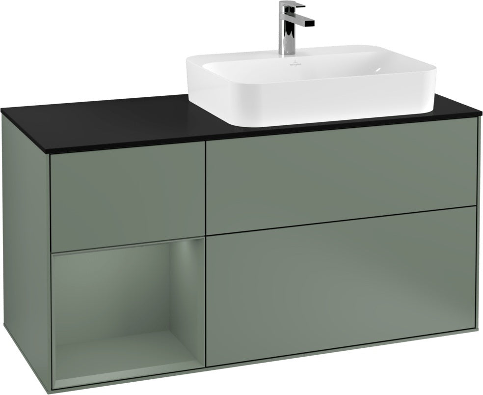 Villeroy & Boch Finion Waschbeckenunterschrank 1200 mm Glossy White Lacquer mit Beleuchtung