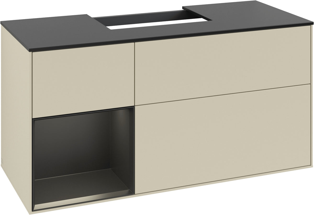 Villeroy & Boch Finion Waschbeckenunterschrank 1200 mm Glossy White mit Beleuchtung