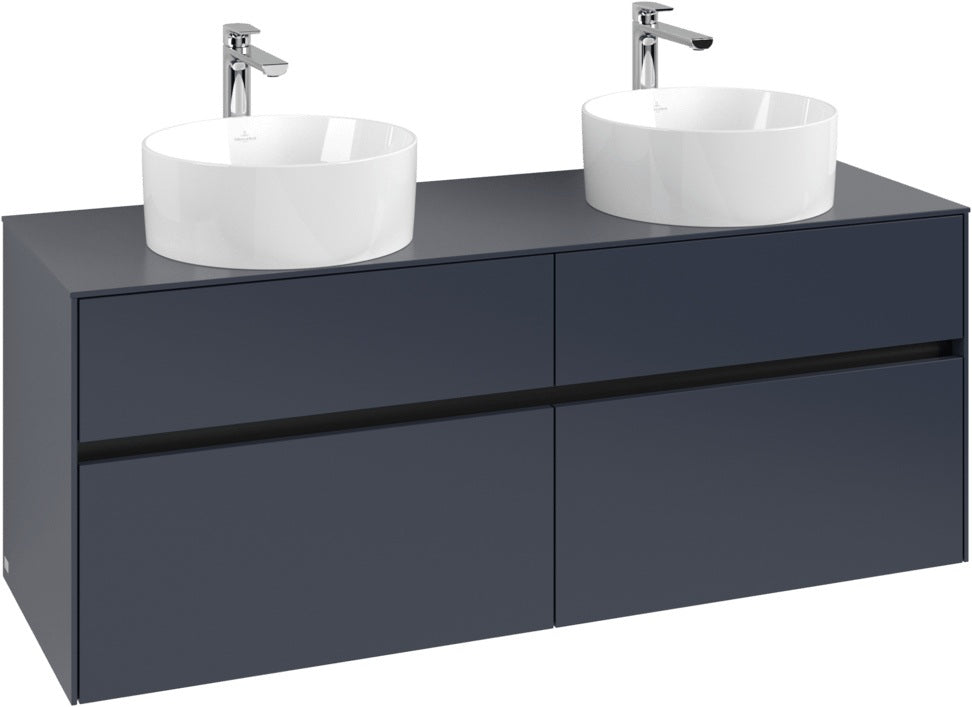 Villeroy & Boch Waschtischunterschrank Collaro C048 B0 1400 mm White Oak mit Beleuchtung und SoftClosing