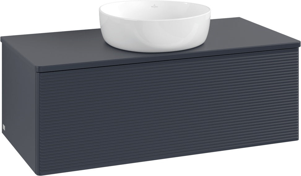 Villeroy & Boch Antao Waschbeckenunterschrank L31150 1000 mm Anthrazit mit LED-Auszugsbeleuchtung