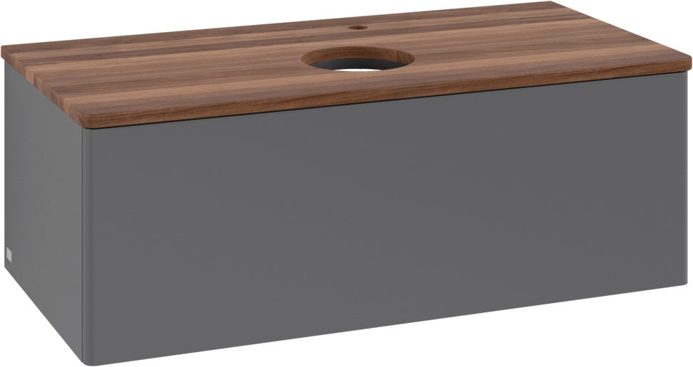 Villeroy & Boch Waschtischunterschrank Antao L31050 1000 mm Anthrazit Matt Lack mit LED-Beleuchtung