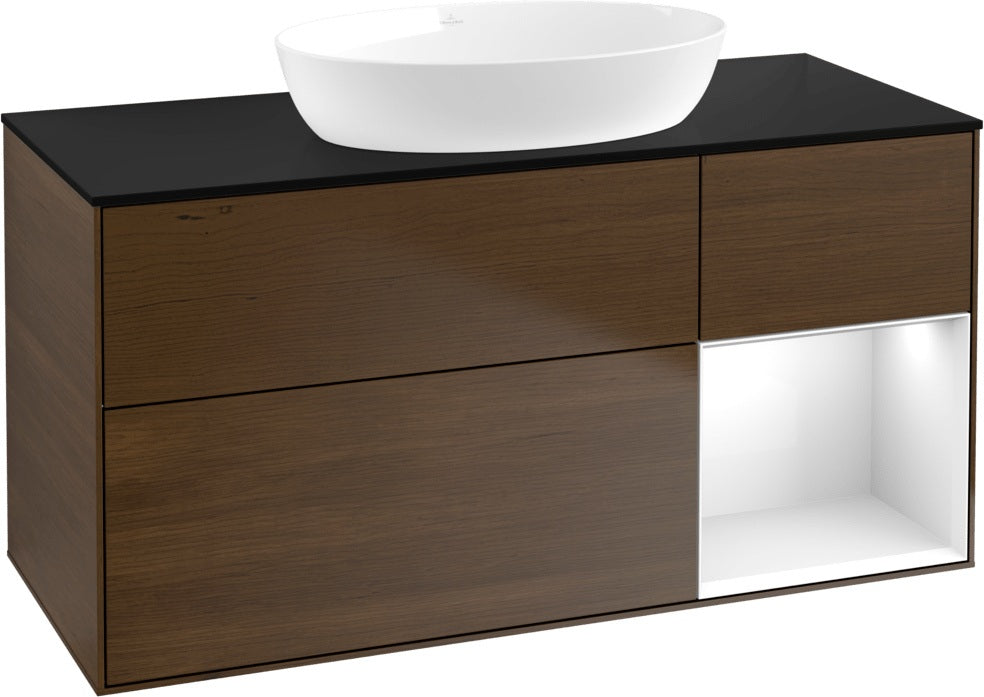 Villeroy & Boch Finion Waschtischunterschrank FA72GFGF 1200 mm Glossy White Lacquer mit LED-Beleuchtung