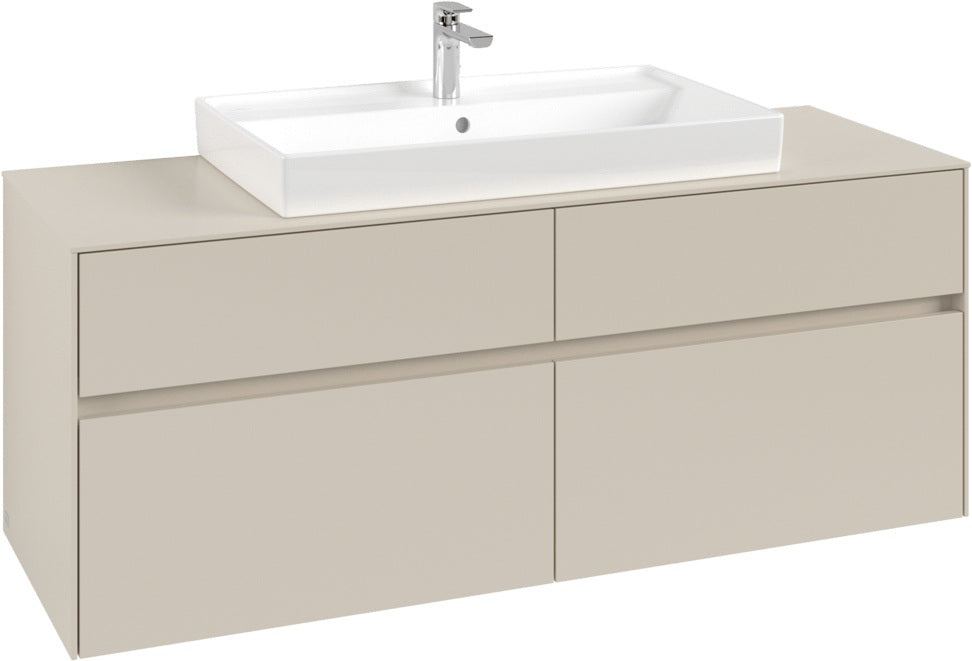 Villeroy & Boch Waschtischunterschrank Collaro C08800 1400 mm Cashmere Grey mit 4 Auszügen