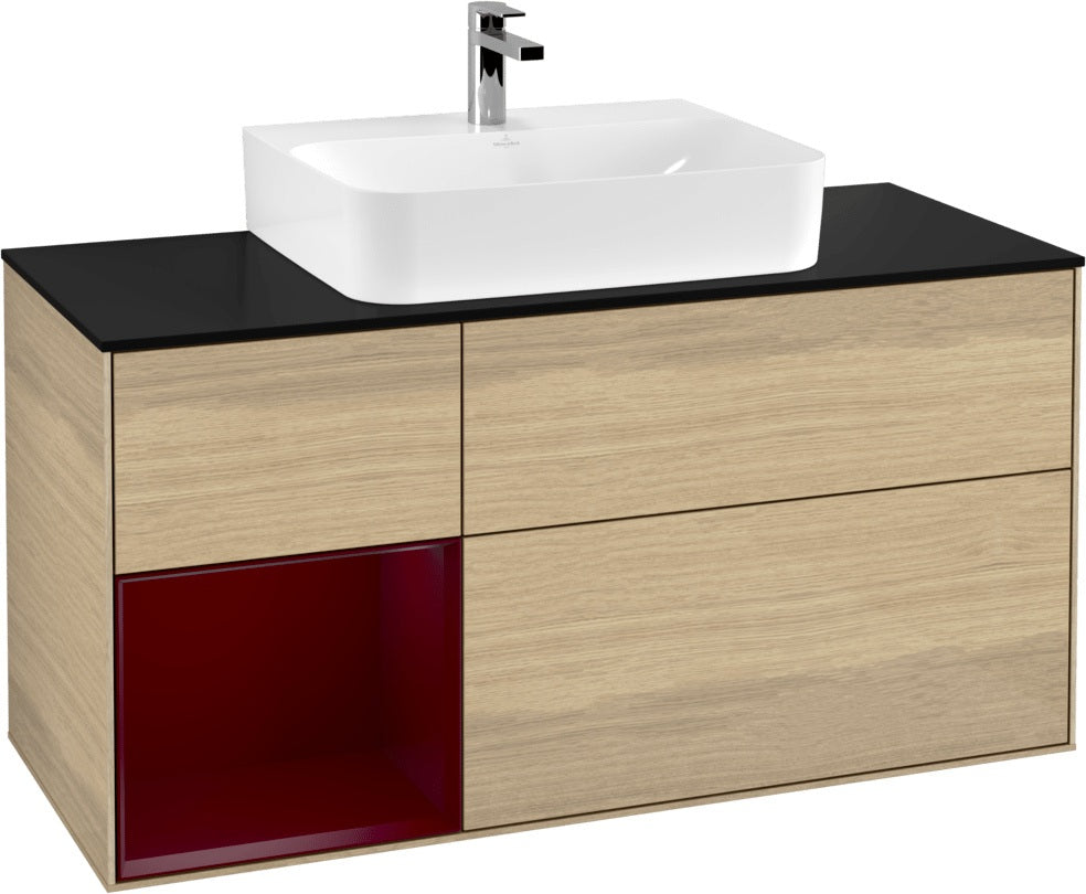 Villeroy & Boch Finion Waschbeckenunterschrank 1200 mm Glossy White mit Beleuchtung
