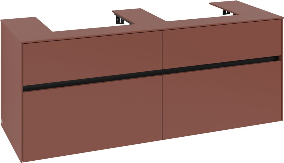 Villeroy & Boch Waschtischunterschrank Collaro C076 B0 1400 mm White Oak mit Beleuchtung und SoftClosing