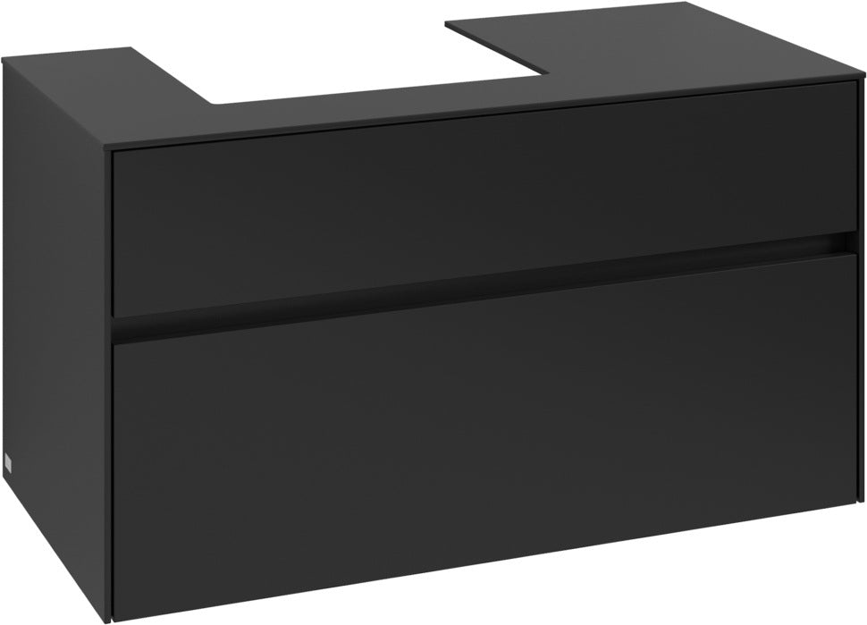Villeroy & Boch Waschbeckenunterschrank Collaro C014 B0 1000 mm Volcano Black mit Beleuchtung