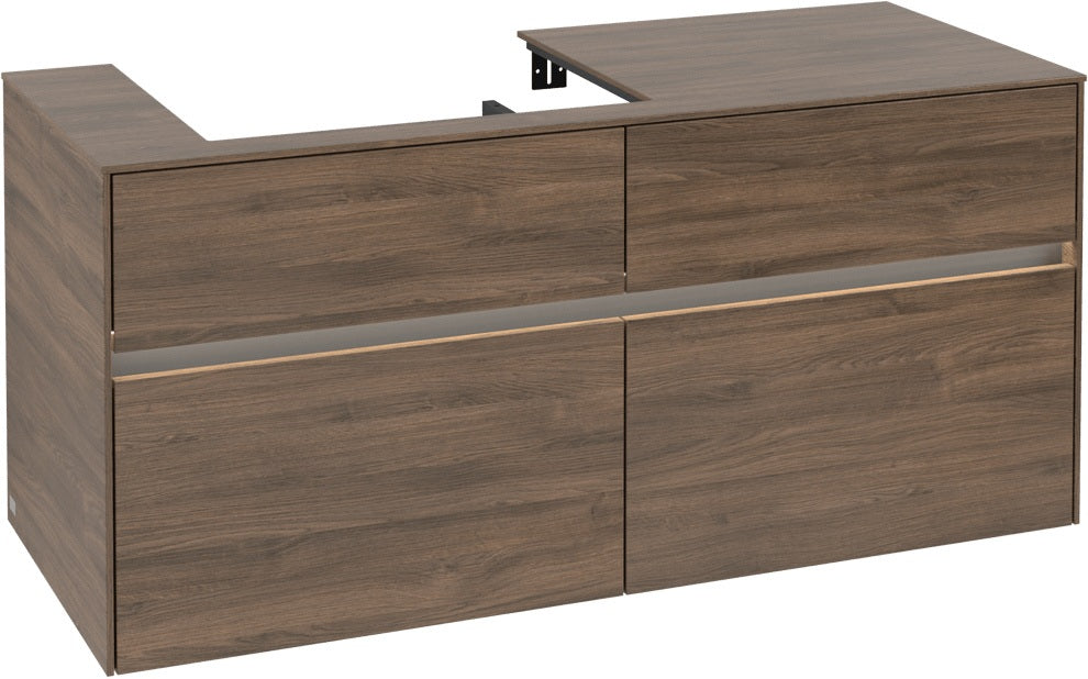 Villeroy & Boch Waschtischunterschrank Collaro C082 B0 1200 mm Arizona Oak mit Beleuchtung