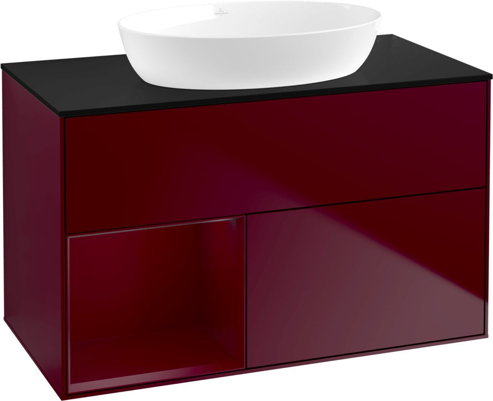 Villeroy & Boch Finion Waschtischunterschrank 1000 mm Glossy White Lacquer mit Beleuchtung